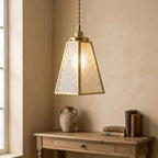 Gold Patterned Glass Pendant Light - product view 6