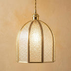 Textured Glass Dome Pendant Light by AuroraeGlass