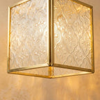 Square Embossed Glass Pendant Light - product view 2