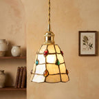 Cream Stained Glass Pendant Light - product view 10