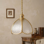 Textured Glass Flower Pendant Light - product view 9