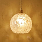 Capiz Shell Globe Pendant Light by AuroraeGlass