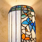 Cream Floral Stained Glass Pendant Light - product view 4