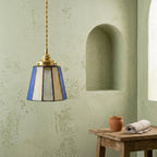 Blue Cream Stained Glass Pendant Light - product view 9