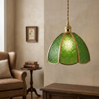 Green Textured Glass Pendant Light - product view 8