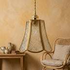 Clear Embossed Glass Pendant Light - product view 10