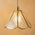 Clear Patterned Glass Pendant Light by AuroraeGlass
