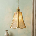 Clear Embossed Glass Pendant Light - product view 9