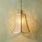 Clear Embossed Glass Pendant Light by AuroraeGlass