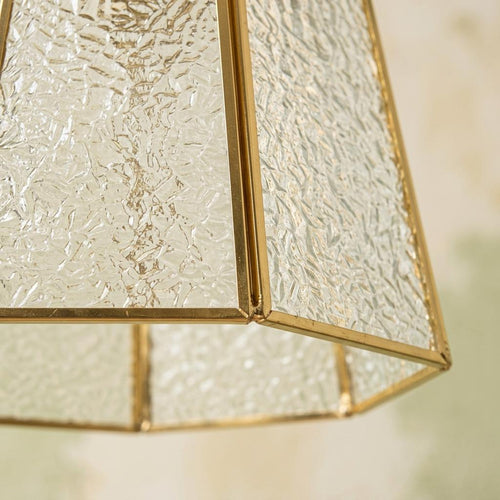 Art Deco Textured Glass Pendant Light - product view 2