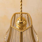 Clear Fluted Glass Pendant Light - product view 4
