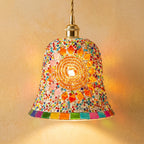 Mosaic Glass Bohemian Sunburst Pendant Light - product view 2