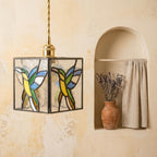 Hummingbird Stained Glass Pendant Light - product view 7