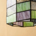 Geometric Stained Glass Art Deco Pendant Light - product view 2