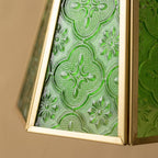 Green Embossed Glass Pendant Light - product view 2