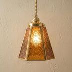 Amber Textured Glass Pendant Light by AuroraeGlass