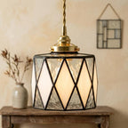 Black White Stained Glass Pendant Light - product view 8