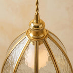 Clear Textured Glass Dome Pendant Light - product view 3