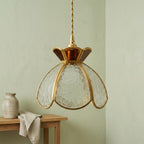 Butterfly Stained Glass Amber Pendant Light - product view 4