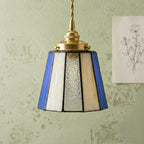 Blue Cream Stained Glass Pendant Light - product view 7