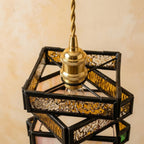 Geometric Stained Glass Art Deco Colorful Pendant Light - product view 4