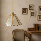 Clear Textured Glass Pendant Light - product view 8