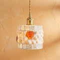 Seashell Mosaic Pendant Light, Coastal Beach House Lamp