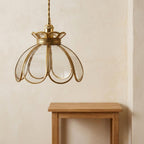 Clear Glass Flower Pendant Light Shade - product view 6