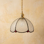 Clear Textured Stained Glass Pendant Light - product view 5