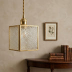 Geometric Textured Glass Square Pendant Light - product view 9