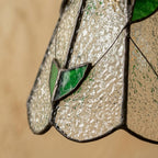 Green Clear Floral Stained Glass Pendant Light - product view 2