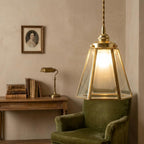 Clear Glass Geometric Pendant Light - product view 7