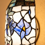 Cream Floral Stained Glass Pendant Light - product view 3