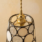 Cream Textured Stained Glass Pendant Light - product view 4