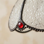 Clear Textured Stained Glass Pendant Light - product view 2