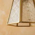 Geometric Textured Glass Art Deco Pendant Light - product view 2