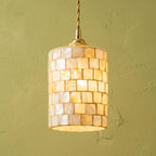 Mother of Pearl Mosaic Pendant Light by AuroraeGlass