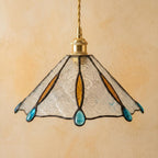 Stained Glass Pendant Light Shade Blue - product view 10
