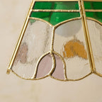 Stained Glass Pendant Light Shade Amber - product view 2