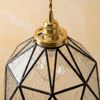 Clear Geometric Stained Glass Pendant Light - product view 4
