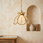 Clear Glass Flower Pendant Light Shade - product view 5