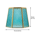 Aqua Blue Textured Glass Pendant Light - product view 9