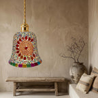 Mosaic Glass Bohemian Sunburst Pendant Light - product view 7
