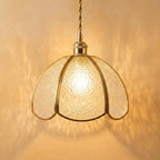 Textured Glass Flower Pendant Light by AuroraeGlass