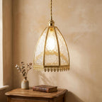 Clear Textured Glass Dome Pendant Light - product view 10