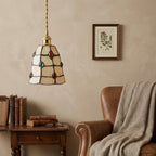 Cream Stained Glass Pendant Light - product view 9