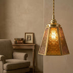 Amber Textured Glass Pendant Light - product view 7
