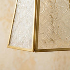 Gold Patterned Glass Pendant Light - product view 2