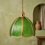 Green Textured Glass Pendant Light - product view 7