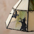 Cream Green Butterfly Stained Glass Pendant Light - product view 3